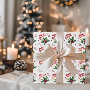 Papel De Regalo Patrón de Berries y navidad de moda