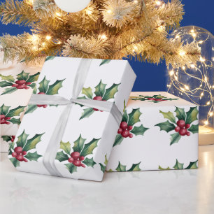 Papel De Regalo Patrón de Berries y navidad de moda