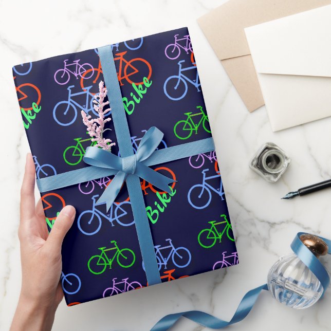 Papel De Regalo Patrón de bicicleta brillante en todas las ocasion (Regalar)