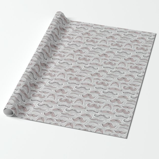Papel De Regalo Patrón de bigote de moda (Desenrollado)