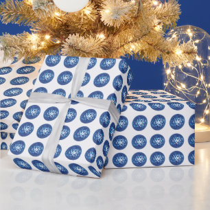 Papel De Regalo Patrón de bola de disco azul