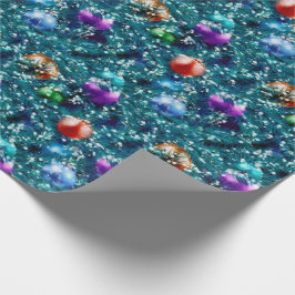 Papel De Regalo Patrón de bolas de árbol de Navidad