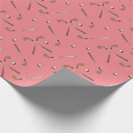 Papel De Regalo Patrón de bolas de golf de vintage Retro Golf Golf