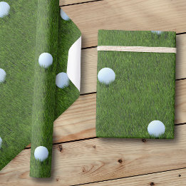 Papel De Regalo Patrón de bolas de golf Poner golfistas verdes