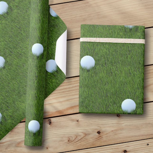 Papel De Regalo Patrón de bolas de golf Poner golfistas verdes (Subido por el creador)
