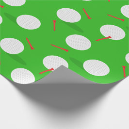 Papel De Regalo Patrón de bolas de golf y tees