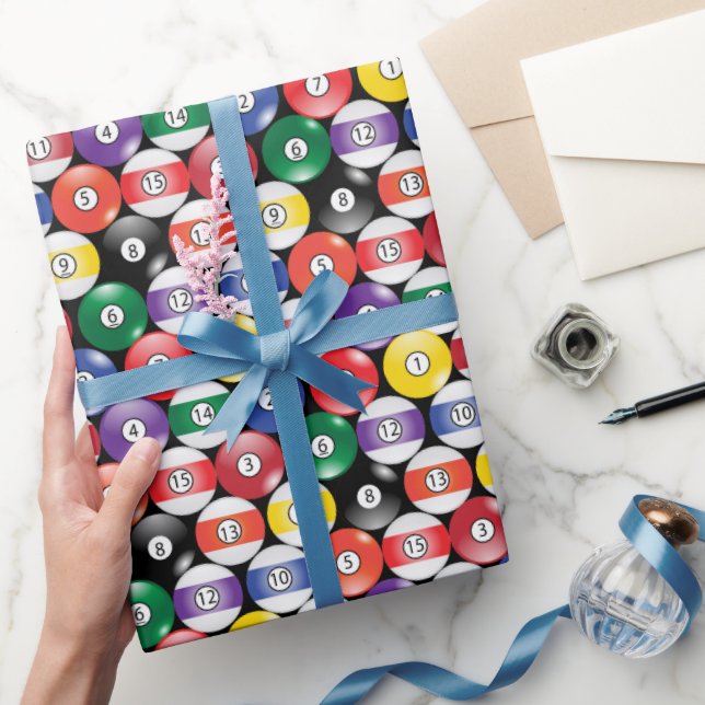 Papel De Regalo Patrón de bolas de ligamento sólido y de banda (Regalar)