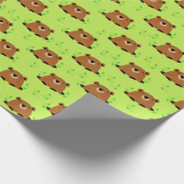 Papel De Regalo Patrón de bosque adorable Groundhog