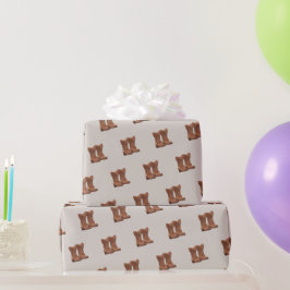 Papel De Regalo Patrón de bots de cowboy