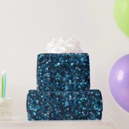 Papel De Regalo Patrón de brillo azul turquesa del océano