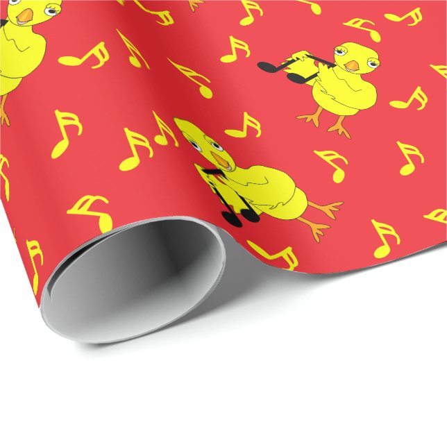 Papel De Regalo Patrón de brillo de nota musical (Esquina del rollo)