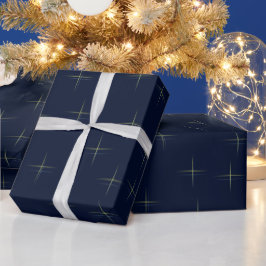 Papel De Regalo Patrón de brillo en azul marino