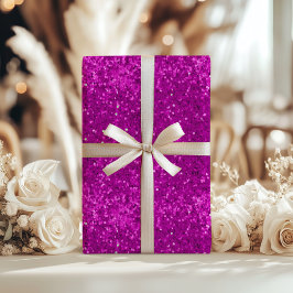 Papel De Regalo Patrón de brillo falso glam rosa profundo