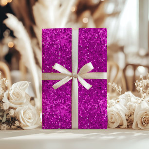 Papel De Regalo Patrón de brillo falso glam rosa profundo