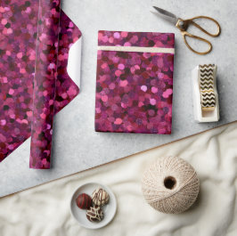 Papel De Regalo Patrón de brillo magenta vibrante rosa