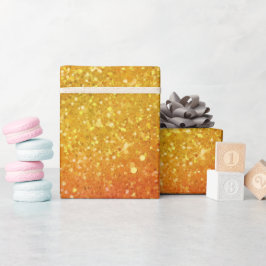 Papel De Regalo Patrón de brillo naranja mezclado de puesta de sol