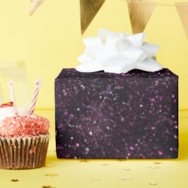 Papel De Regalo Patrón de brillo negro rico ciruela temperamental