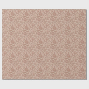 Papel De Regalo Patrón de brocado floral rosa polvoriento