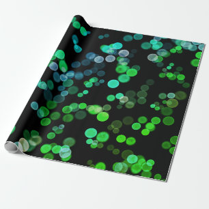 Papel De Regalo Patrón de burbuja abstracta del mar verde azul