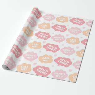 Papel De Regalo Patrón de burbuja de voz lúdica