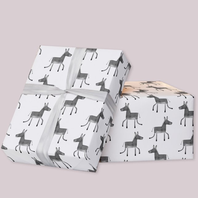 Papel De Regalo Patrón de burro divertido (Fun donkey gift wrapping paper roll for animal lovers)