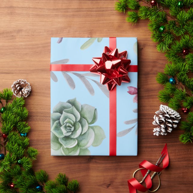 Papel De Regalo Patrón de cactus 10 (Regalo de vacaciones)