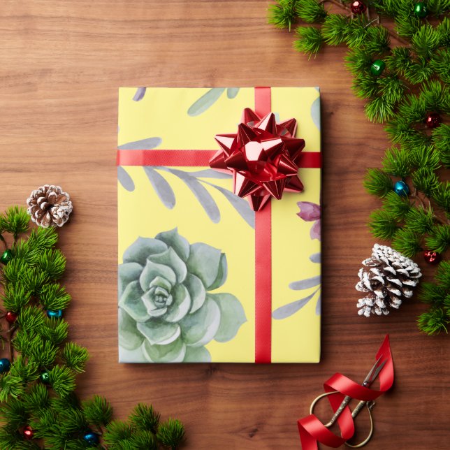 Papel De Regalo Patrón de cactus 9 (Regalo de vacaciones)