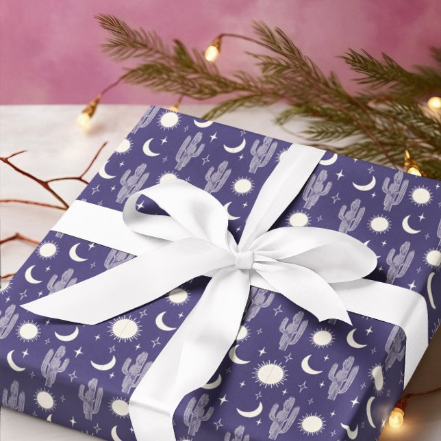 Papel De Regalo Patrón de cactus blancos (Subido por el creador)