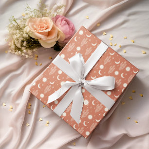 Papel De Regalo Patrón de cactus blancos