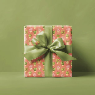 Papel De Regalo Patrón de Cactus salvaje