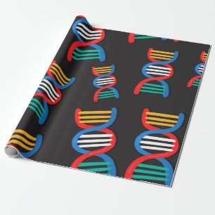 Papel De Regalo patrón de cadenas dna