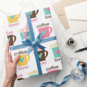 Papel De Regalo Patrón de café y donut 