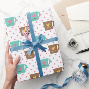 Papel De Regalo Patrón de café y donut