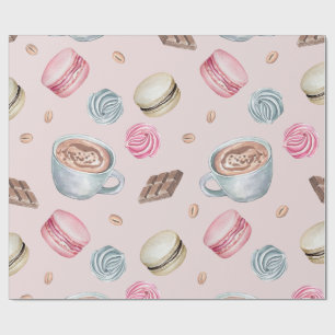 Papel De Regalo Patrón de café y dulces