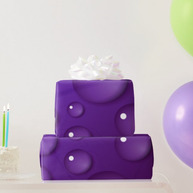 Papel De Regalo Patrón de caída de agua púrpura (Regalos de fiesta)