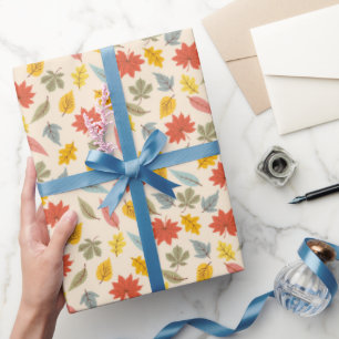 Papel De Regalo Patrón de caída de hojas coloridas