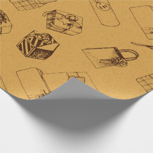 Papel De Regalo patrón de caja de regalo de navidad