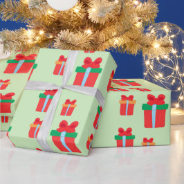 Papel De Regalo Patrón de caja de regalos de Navidad sencillos