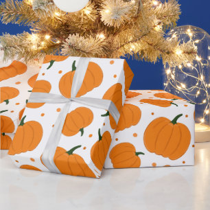 Papel De Regalo Patrón de calabaza de Acción de Gracias