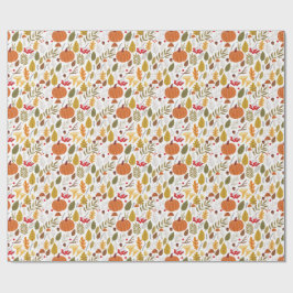 Papel De Regalo Patrón de calabaza de otoño