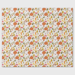Papel De Regalo Patrón de calabaza de otoño