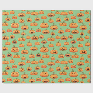 Papel De Regalo Patrón de calabaza sin soldadura de Halloween
