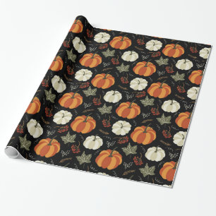 Papel De Regalo Patrón de calabazas otoñales