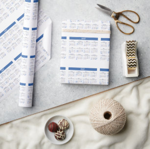 Papel De Regalo Patrón de calendario mensual 2027