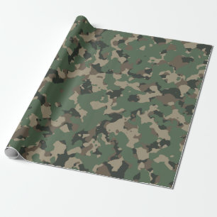 Papel De Regalo Patrón de Camo del Ejército Verde