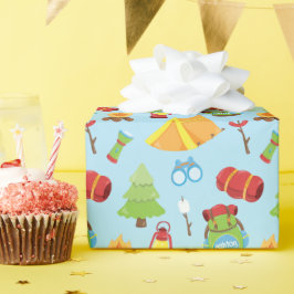 Papel De Regalo Patrón de campamento de verano personalizado