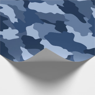 Papel De Regalo Patrón de camuflaje azul