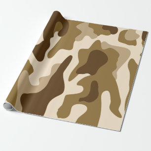 Papel De Regalo Patrón de camuflaje beige