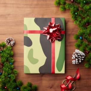 Papel De Regalo patrón de camuflaje caqui