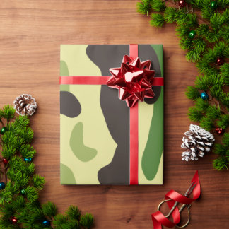 Papel De Regalo patrón de camuflaje caqui